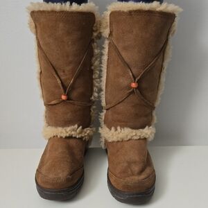 UGG Nightfall Chestnut Suede Shearling Mid-Calf Winter Boots (6)